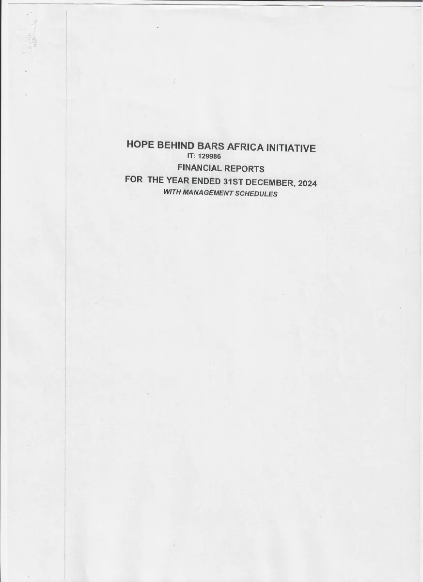 Cover of 2023/2024 Audited Financial Statement